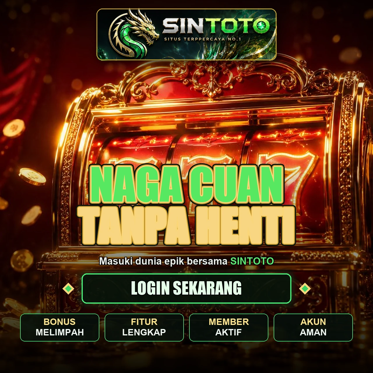 Banner SINTOTO temukan slot gacor hari ini dengan fitur menarik dan tema permainan unik